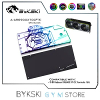 Bykski VGA Water Block For ASROCK Radeon RX6900XT OC Formula 16G GPU Card / Full Cover Copper Cooling Radiator / A-AR6900XTOCF-X