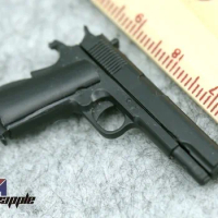 1/6 Scale Type M1911 A1 Black Pistol Model Soldier Accessory Weapon Annex 4D Gun Simple Model for 12" Action Figure
