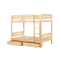 【H&amp;D 東稻家居】收納型松木雙層床架(實木 雙人床 高架床)
