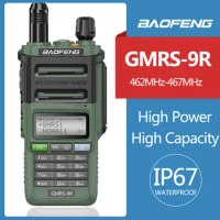 Baofeng GMRS-9R Waterproof High Power NOAA Weather Radio 128CH Walkie Talkie GMRS Repeater Capable Radio Ham Two Way Radio