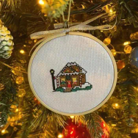 Christmas Embroidery Kit Winterand Instructions Colored Threads Needlepoint Kit for Beginners Adults Supplies