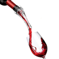 2pcs/Pack Magic Wine Decanter Red Wine Aerating Pourer Spout Quick Pouring Tool Pump Portable Filter