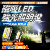 Light Live 磁吸LED強光照明燈 工作燈 W599A(COB燈 工作燈 警示燈 LED燈 手電筒 露營燈 投射燈 探照燈)