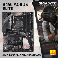 B450 AORUS ELITE AM4 DDR4 Motherboard AMD ATX Supports for Ryzen 5 PRO 5650G 5650GE 4655G 4655GE 4650G 4650GE 3600 3400G 3400GE