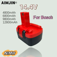 14.4V 4800/6800/9800/12800mAh Replacing Battery for Bosch Screwdriver Drill Bit PSR GSR VE-2,GSB VE-2 NIMH Power Tools