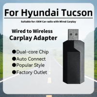 Mini Apple Carplay Adapter for Hyundai Tucson Smart AI Box Car OEM Wired Car Play To Wireless Carplay USB Dongle Plug and Play