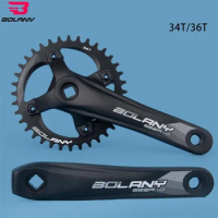 BOLANY SEER 1.0 Mountain Bike Crankset 170mm 104BCD EIEIO 34/36T Chainwheel Single Speed Chainring For 7-12 Bicycle Parts