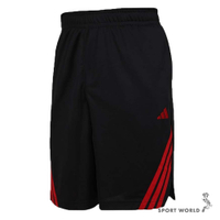 Adidas 籃球褲 男裝 9吋 黑紅【運動世界】JN4734