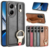 For POCO X7 Pro X 7 Wristband Leather Finger Ring Phone Case For Xiaomi POCO X7Pro Crossbody Lanyard