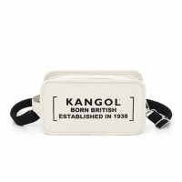 KANGOL 側背包-米白-6225171001