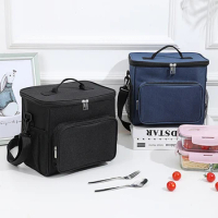 Crossbody Lunch Bag Portable Outdoor Picnic Bag Thermal Insulation Large Capacity Ice Bags Lunch Box Ice Storage Shoulder Bags