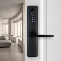 【智能門鎖】智能家用辦公出租公寓室內外電子指紋密碼鎖刷卡防盜鐵門木大門