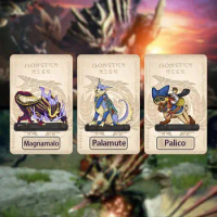 Monster Hunter Rise NFC Printing Card NTAG215 Card for Games Palamute Palico Resent Tiger Dragon Ailu Cat Magnamalo 3Pcs