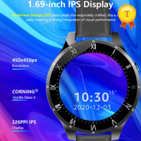5ATM ip68 swimming 1.69" GPS Smart Watch 4G Men Watches Phone 3GB+32GB 13MP Dual Camera 1600mAh Face ID Smartwatch For Android