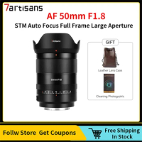7artisans 50mm F1.8 STM Auto Focus Full Frame Large Aperture Camera Lens For Sony E ZVE10 6400 A7C II A7R II A7SII A7R