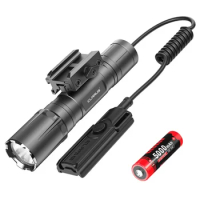 Klarus GL4 Rechargeable Tactical Flashlight 3300LM Weapon Light with Removable Slide Rail Mount and Remote Switch +21700 Battery