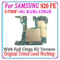 128GB ROM +RAM 6G For Samsung Galaxy S20-FE Version G780F G781B 5G Version Motherboard Android OS Main Logic board EU Version