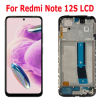 6.43'' Super AMOLED For Xiaomi Redmi Note 12S LCD 2303CRA44A Display Touch Screen Digitizer For Redmi Note 12S Screen With Frame