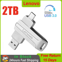 Lenovo 2TB USB Flash Drive 4TB USB 3.0อินเทอร์เฟซความจุจริง16TB 64TB ไดรฟ์ปากกาความเร็วสูง Flash Disk 520เมกะไบต์/วินาทีสำหรับแล็ปท็อป