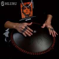 Hluru 432hz Handpan Drum 9 Notes 14 Inch Tambor Yoga Music Drum Meditation Tambourine Beginner Steel Tongue Drum Percussion