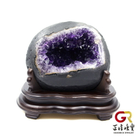 紫水晶 頂級5A紫晶洞 消磁紫水晶 深紫透光晶體 3.17kg｜手工客製木座 正佳珠寶