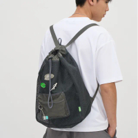 【plain-me】母親節禮物 男女款 舒跑聯名網狀涼感後背包 CRV30112-251(男包 女包 網帶 背包 包包 雙肩包)