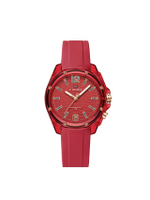 นาฬิกาข้อมือผู้หญิง NF6103 F สายซิลิโคน 37mm. สีแดง หน้าปัดแดง