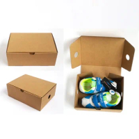 100Pcs/Lot Kraft Paper Gift Box Brown Foldable Carton Packaging Box Suitable For Clothes Shoes Wholesale