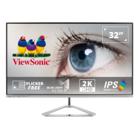 ViewSonic 優派 QHD無邊框螢幕 32吋 VX3276-2K-mhd-2 1個 80 cm (31.5/) viewable