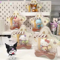 Cartoon Sanrio Hello Kitty Cinnamoroll Kuromi Melody Kawaii Replacement Series Pvc Collection Model Figure Pochacco Doll Gifts