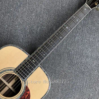 Custom acoustic guitar, 41-inch ebony fingerboard, D model solid spruce top acoustic guitar, electric guitar