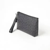 Tas COACH SIGNATURE MONOGRAM BLACK CLUTCH WITH HANDLE 100% ORIGINAL 24X4X17CM