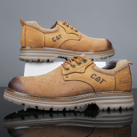 ผู้ชายรองเท้าหนังแท้ Caterpillar รองเท้าลำลองกลางแจ้ง Street Walking รองเท้าสำหรับชาย British Vintage Cow Leather Shoes