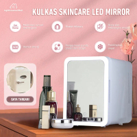 Lighthundred Mall 4L Kulkas Skincare Fridge /Portable Cermin Skin Care Minifridge Kosmetik Lemari