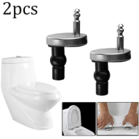2pcs 45mm Toilet Seat Hinges Top-Close Soft Release Quick Fitting Toilet Kit Heavy-Duty Hinge For Most Standard Toilet-Seats