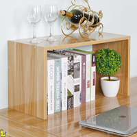 書桌置書架上放的小書架桌面收納單層實木物質簡易學生用隔板架