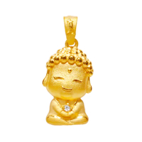 【元大珠寶】黃金墜9999黃金墜眾神保佑阿彌陀佛(0.75錢正負5厘)