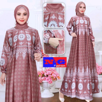 AZERA DRESS GAMIS DIYOR SILK MOTIF TERBARU