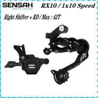 SENSAH RX10 1x10 Trigger Shifter Lever + Rear Derailleur For MTB Bike 10-Speed Cassette Sprockets 36T 40T 42T 46T Groupset