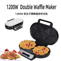 早餐機 110v雙頭華夫機家用蛋糕機早餐機烤面包機電餅鐺waffle maker 雙十一熱購 交換禮物全館免運