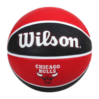 WILSON NBA隊徽系列 公牛隊橡膠籃球#7-訓練 室外 7號球 WTB1300XBCHI 紅黑白