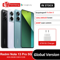 Xiaomi Redmi Note 13 Pro 5G Global Version Snapdragon 7s Gen 2 200MP OIS Camera 67W Turbo Charging 120Hz AMOLED NFC