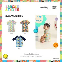 Smiley Wave Long Sleeves Diving, Baju Renang Anak 1Y Navy