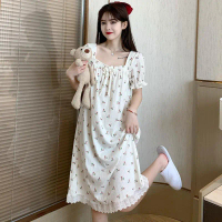 [ Racun Lingerie ] Dress Maxi Daster Baju Tidur Wanita Piyama Wanita Dewasa Lengan Pendek Motif Mini