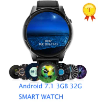 Luxury 4g Men android 7.1 Smart phone Watch 3GB 32GB ROM IP67 Waterproof big screen Smart wrist watch