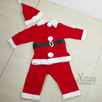 丹麥小孩老公公衣(8-12歲適穿)，聖誕老人裝/聖誕節/聖誕帽/聖誕衣/聖誕裝扮，X射線【X603006】