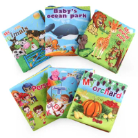 1PC Cloth books Language Baby Books Learning&amp;Education Cartoon Book 0~12 Months Kids Early Learning for baby