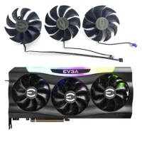 3 fans New for EVGA GeForce RTX3070 3070ti 3080 3080ti 3090 24GB FTW3 BLACK/ULTRA graphics card replacement fan PLD09220S12HH