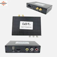 Car DVB T2 Tuner DVB-T2 CaravaCamping Tour Terrestrial Vehicle Digital Tv Receiver Travel Car TV Box Decoder H264 TDT Antenna
