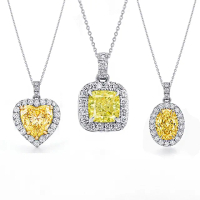 【CTJ】618限搶! GIA 1克拉 Fancy Intense Yellow 18K 天然 黃鑽 鑽石項鍊(天然珠寶 限時優惠)